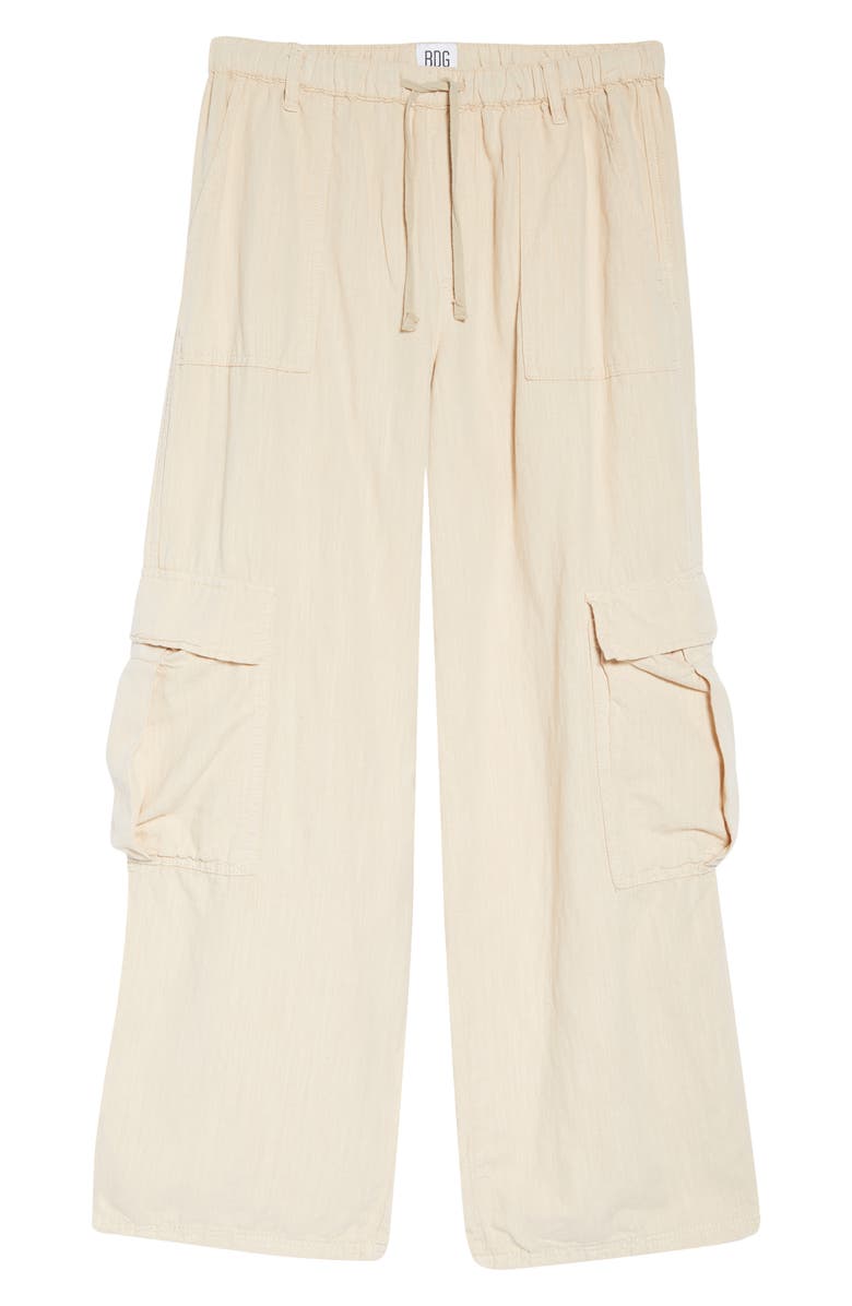 BDG Urban Outfitters Luca Cotton & Linen Cargo Pants, Alternate, color,