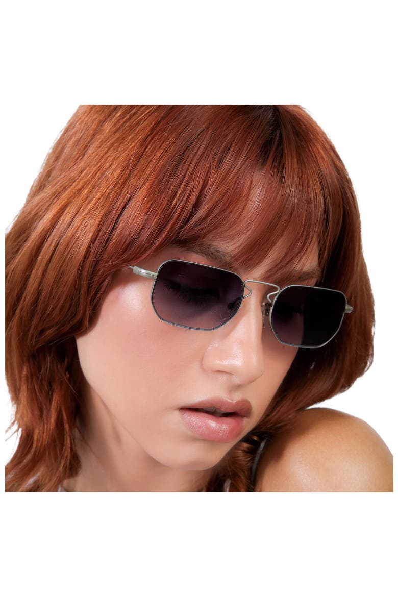 Venetian Sunglasses, Alternate, color, Matte Black / Grey