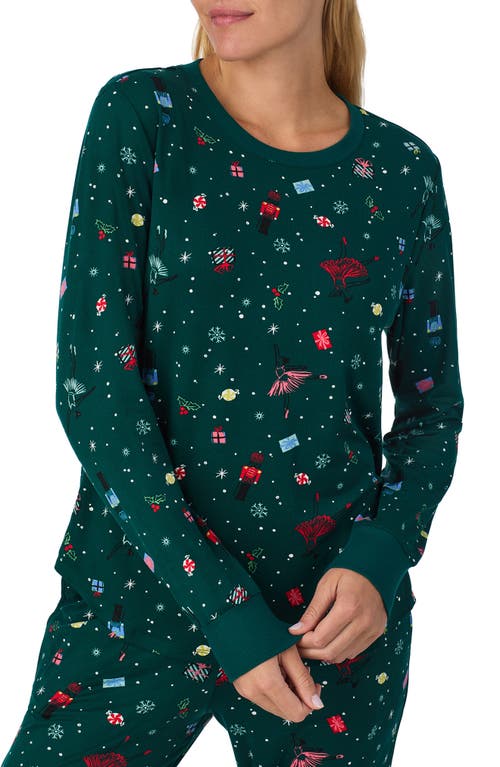 Kate Spade New York Print Pajamas In Green