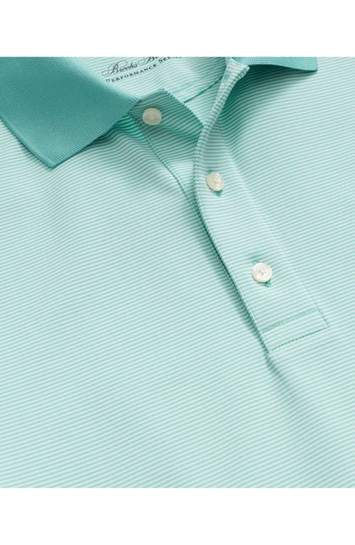 Brooks Brothers Microstripe Performance Golf Polo In Green