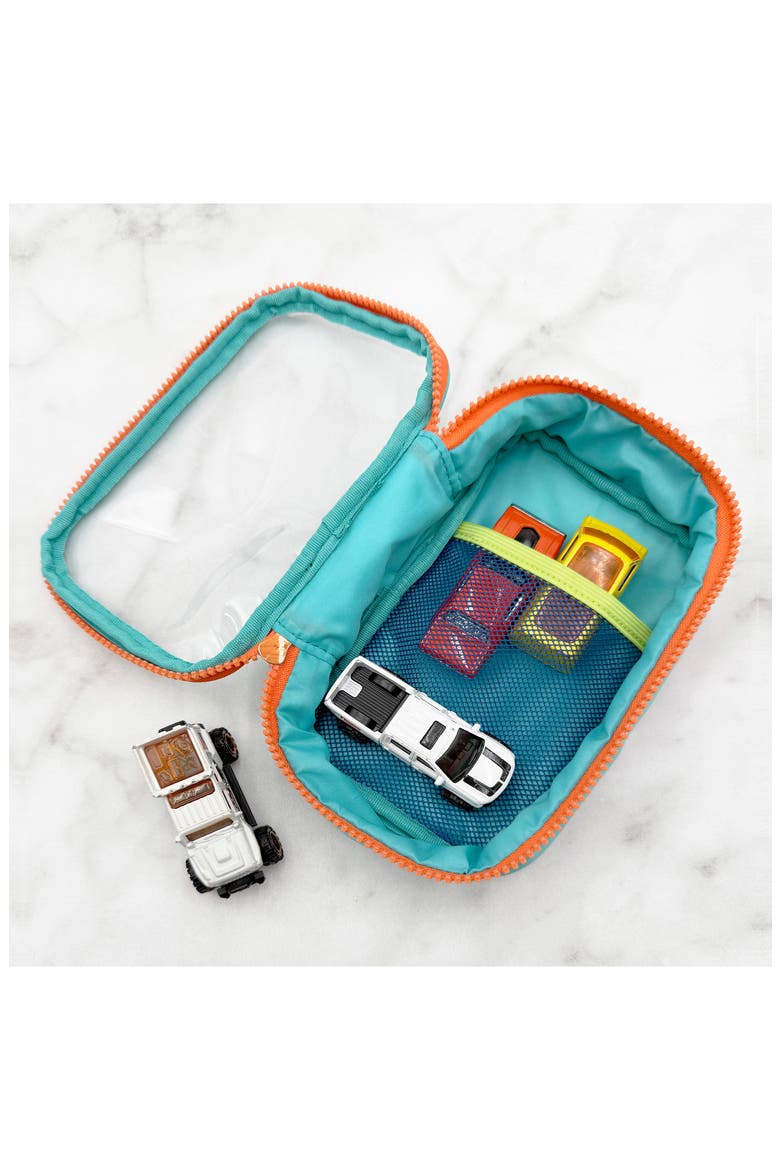 Kids' Mini Clarity Organizing Case, Alternate, color, TURQUOISE/ BLUE