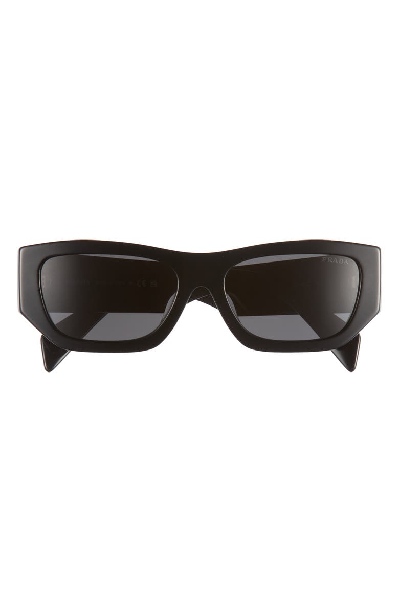 Prada 55mm Rectangular Sunglasses, Main, color, 