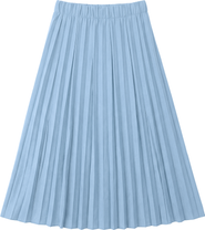 Aspect Crinkle Pleated Elastic Waist Merrow Edge Skirt