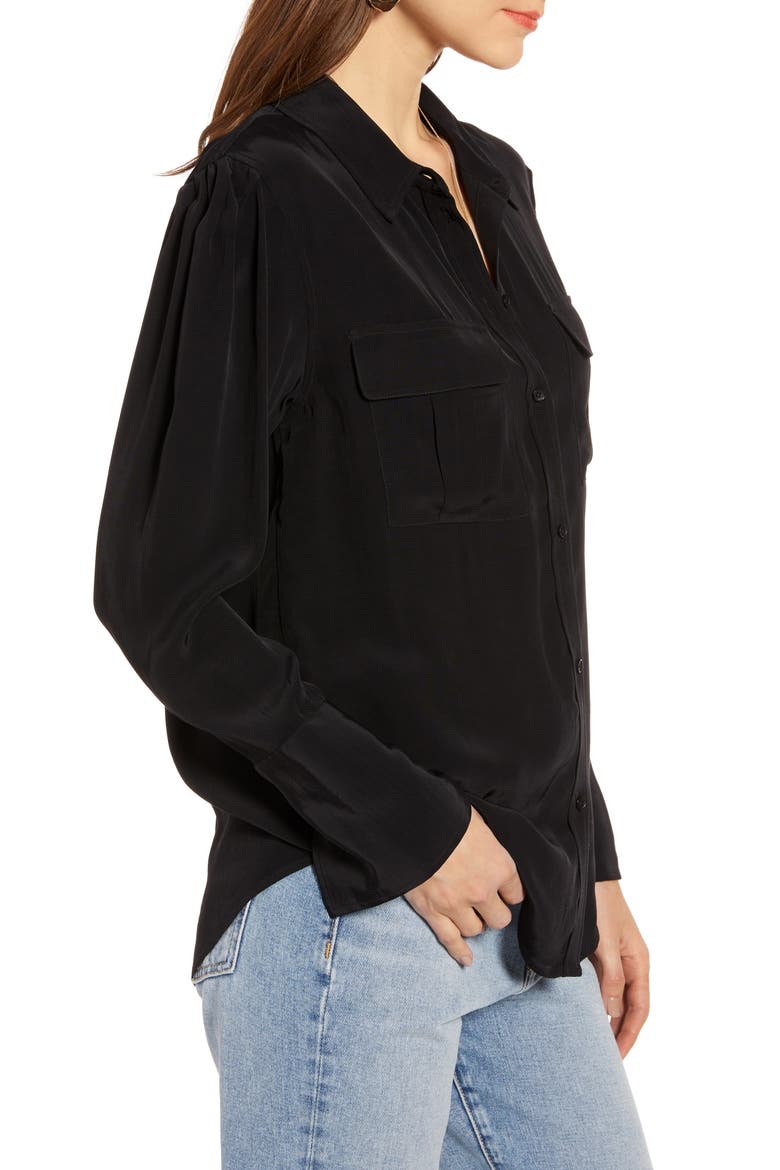 Utility Blouse (Nordstrom Exclusive), Alternate, color, BLACK