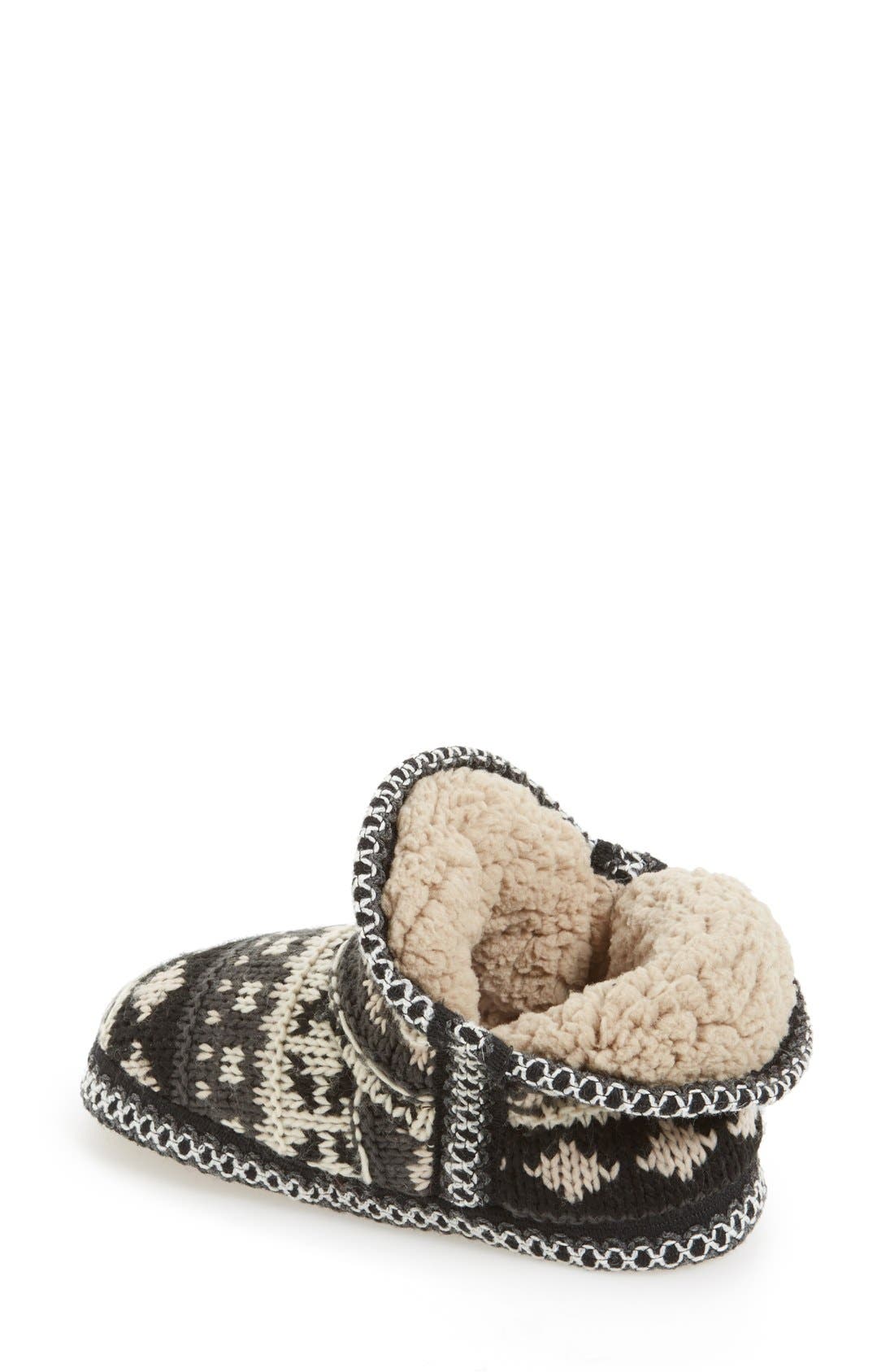 'Amira' Chunky Knit Bootie Slipper, Alternate, color, GREY
