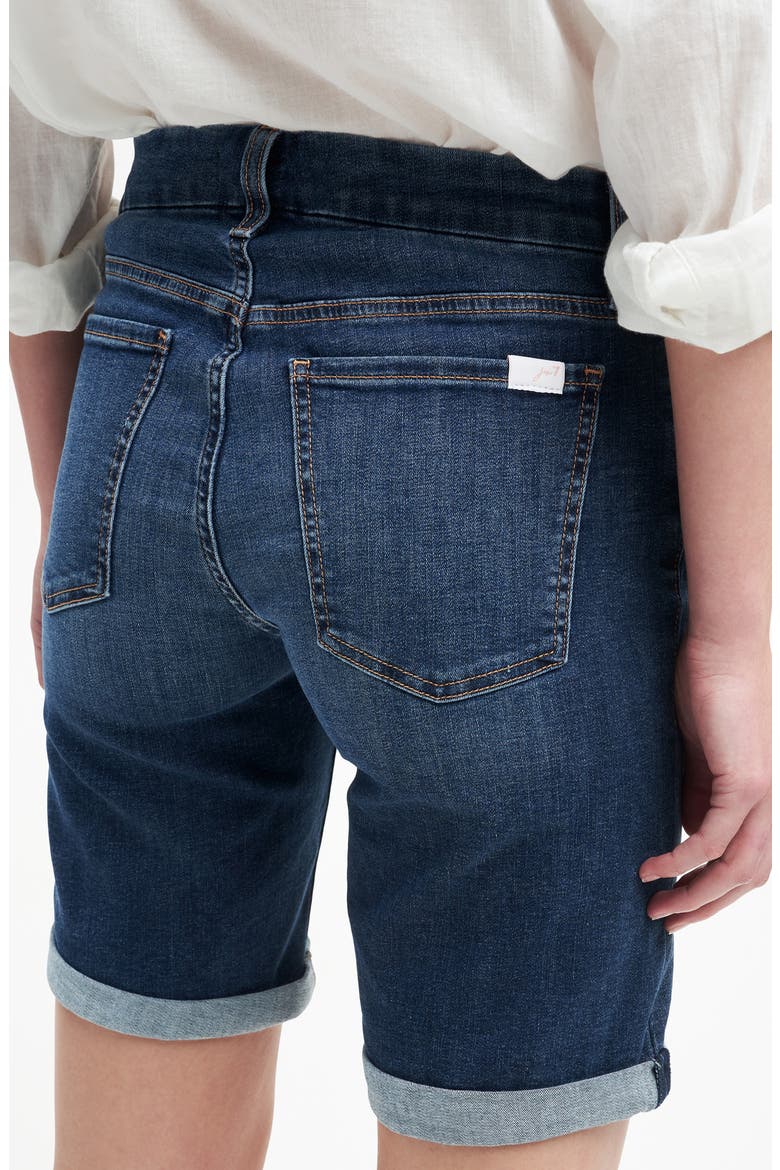 Bermuda Roll Cuff Denim Shorts, Alternate, color, LINDA