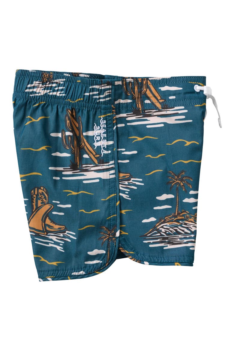 Kids' Surfing Cowboy Board Shorts, Alternate, color, BONANZA BLUE