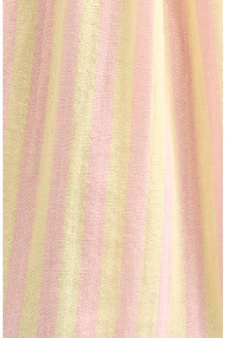 Kids' Double Ruffle Dress, Alternate, color, PINK- YELLOW SUNNY STRIPE