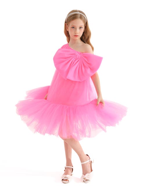 Shop Tulleen Maggi Dress In Neon Pink