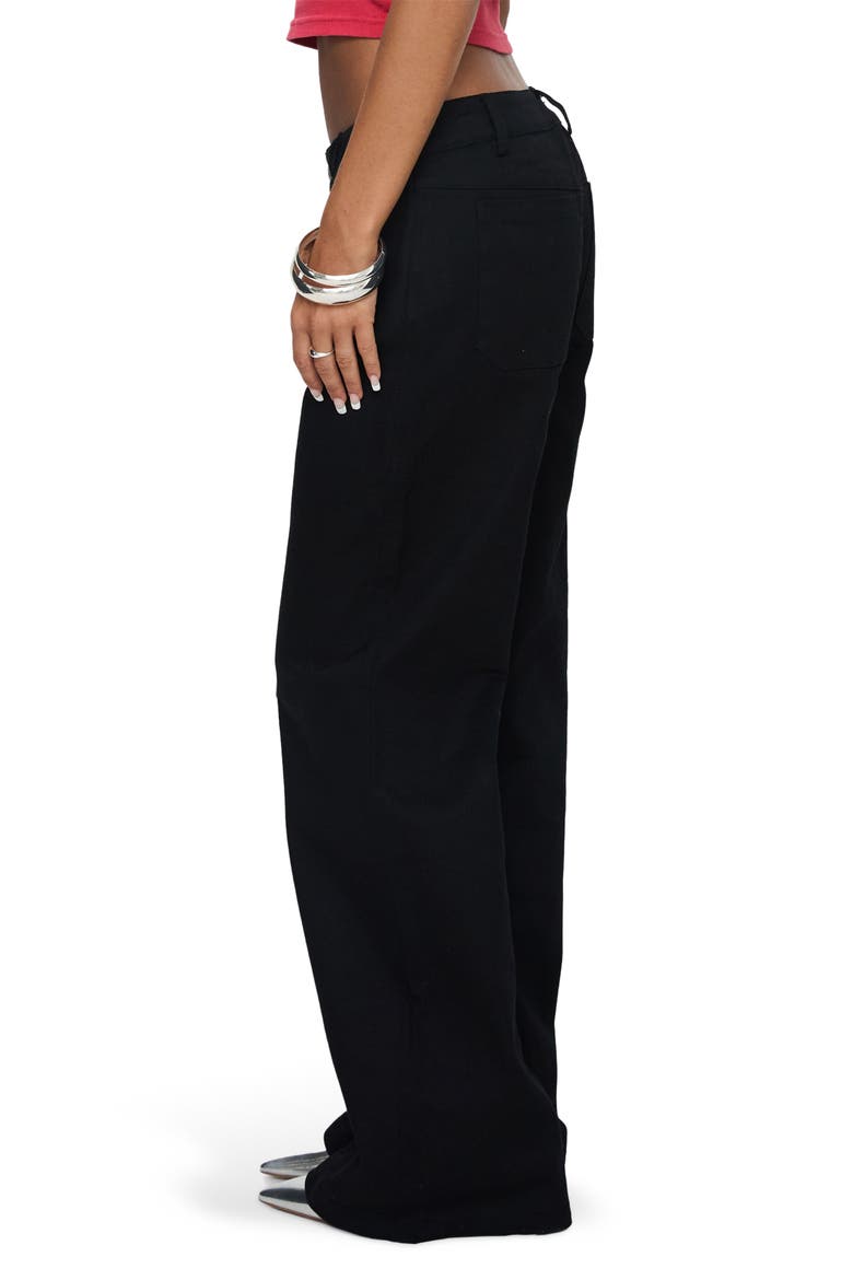 Benicale Low Rise Cargo Pants, Alternate, color, BLACK