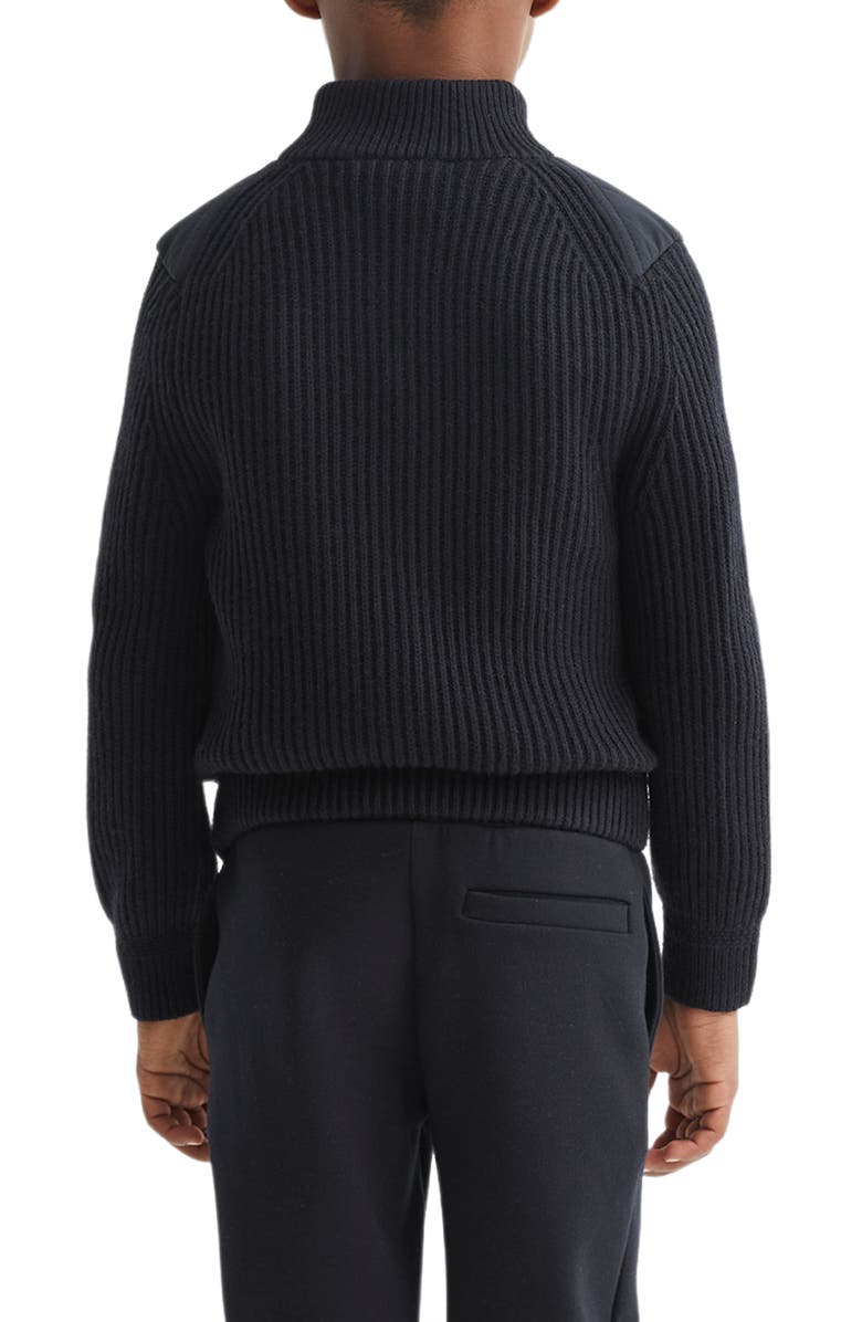 Reiss Kids' Trainer Jr. Bomber Jacket, Alternate, color, Navy