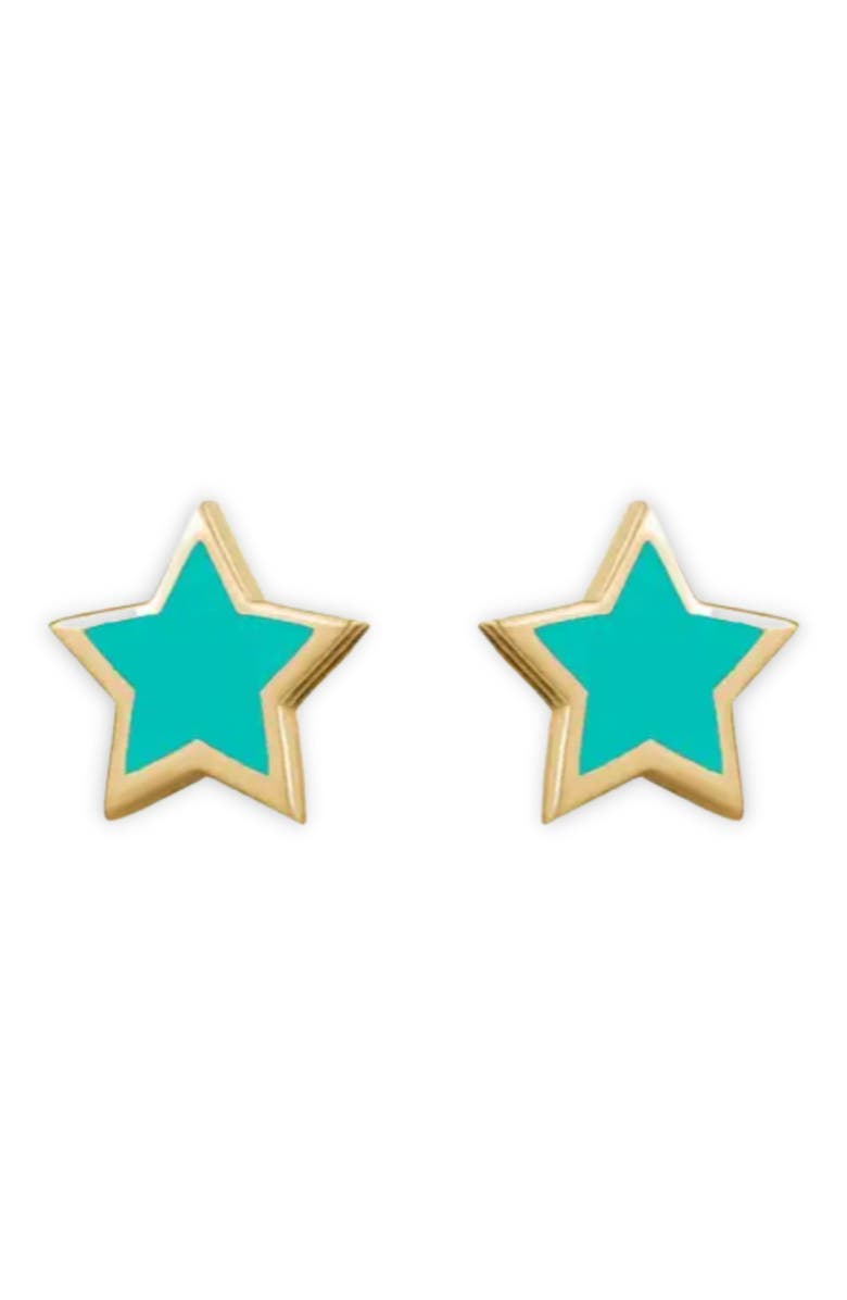 Little Miss Zoe Kids' Sterling Silver Star Stud Earrings in Gift Bottle, Alternate, color, Blue