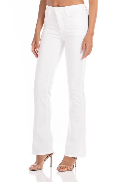 Shop Fidelity Denim Katie High Rise Classic Flare Jeans In Magnolia White