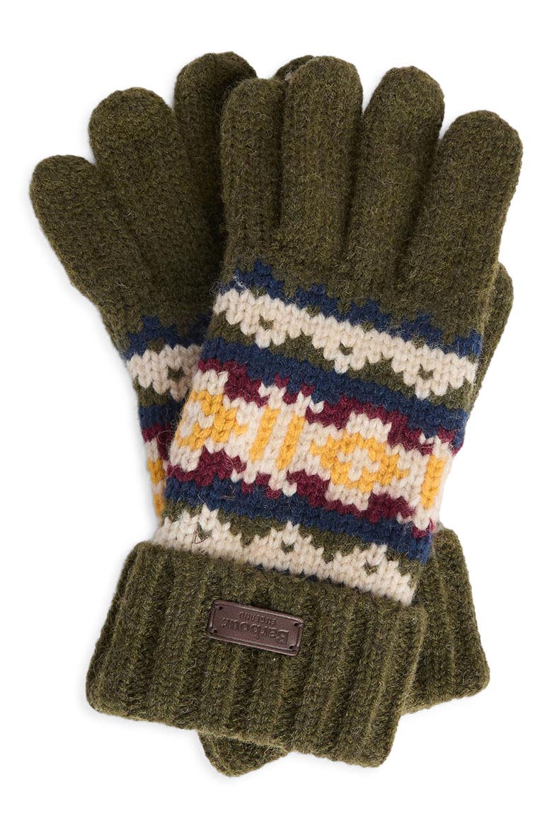 Kane Beanie & Gloves Set, Alternate, color, DK OLIVE