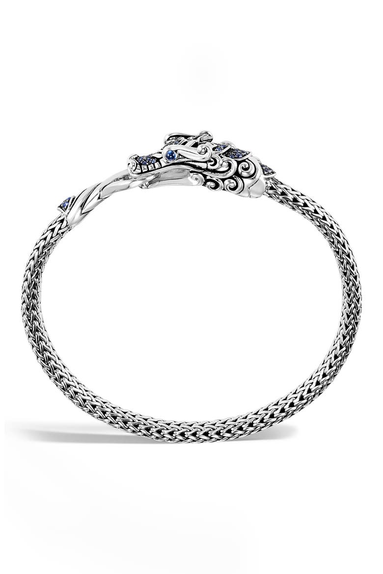 Legends Naga Station Bracelet, Main, color, SILVER/ BLUE SAPPHIRE