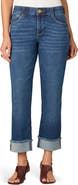 Wit & Wisdom Frayed High Waist Ankle Boyfriend Jeans