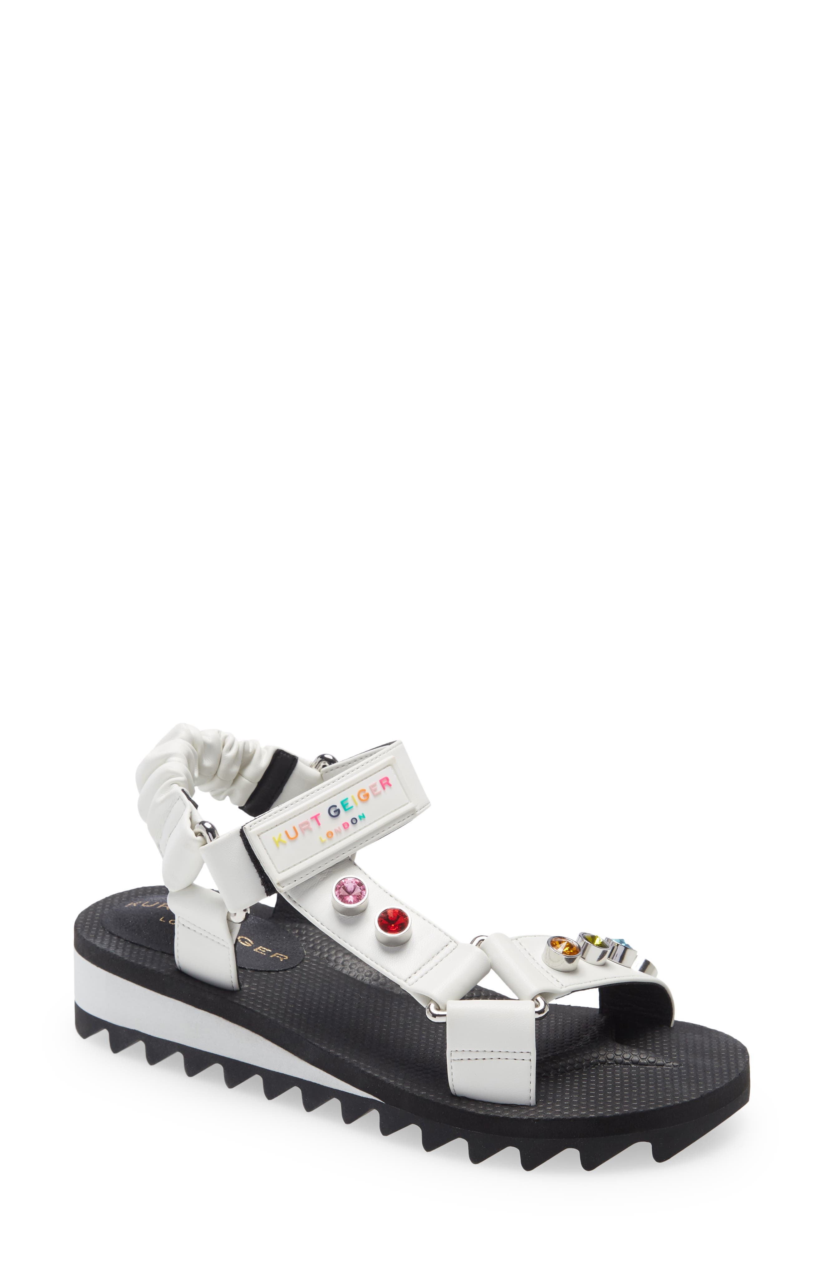 Orion Platform Sandal, Main, color, WHITE