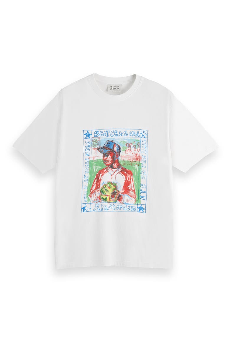 Relaxed Baseball Graphic T-Shirt, Alternate, color, WHITE