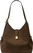 Kate Spade New York deco pebble leather and suede shoulder bag