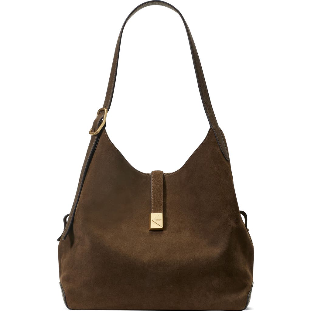 Kate Spade New York Deco Pebble Leather And Suede Shoulder Bag