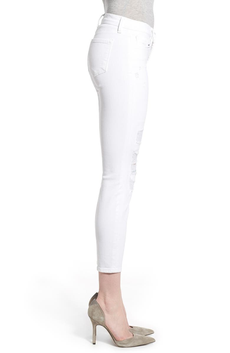 J Brand Destroyed Skinny Capri Jeans, Alternate, color, 