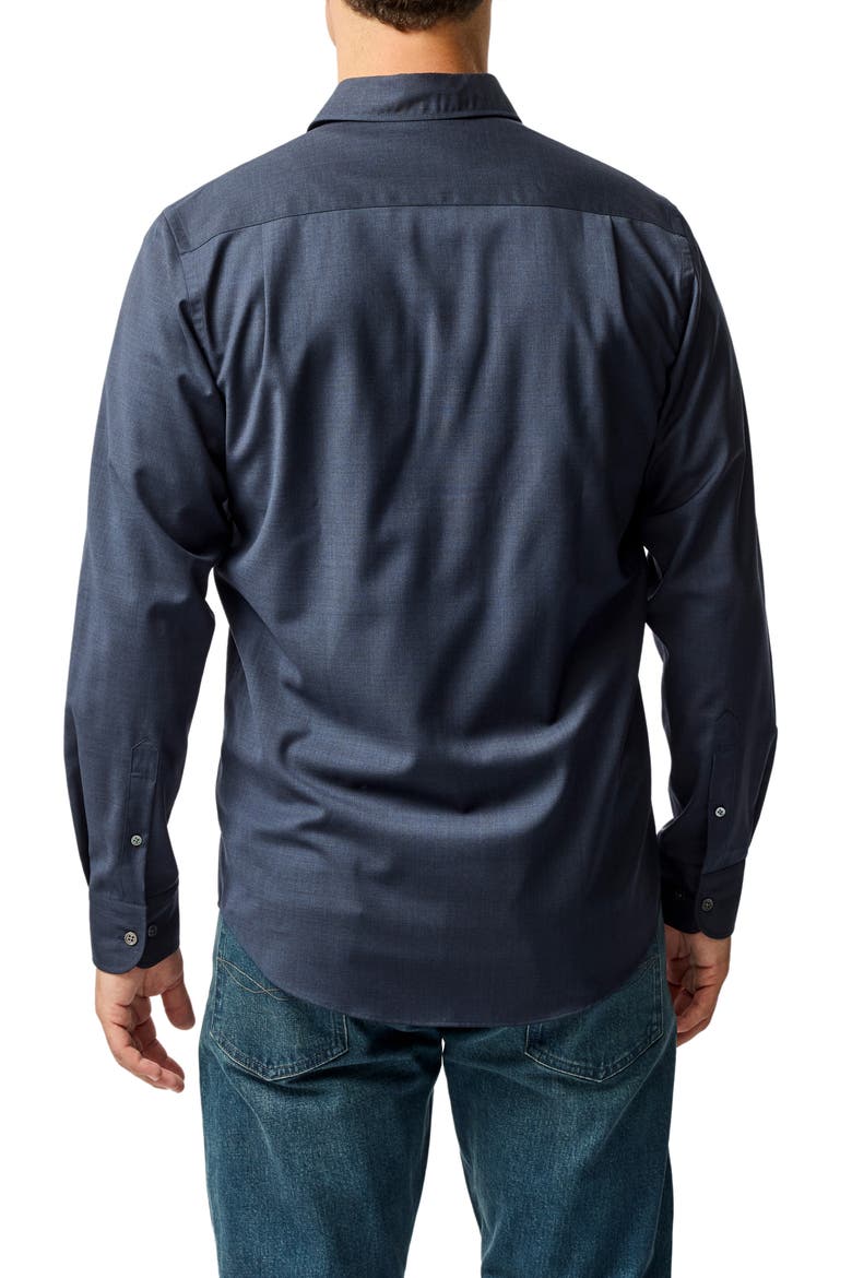 Esk Valley Wool Mélange Button-Up Shirt, Alternate, color, ECLIPSE