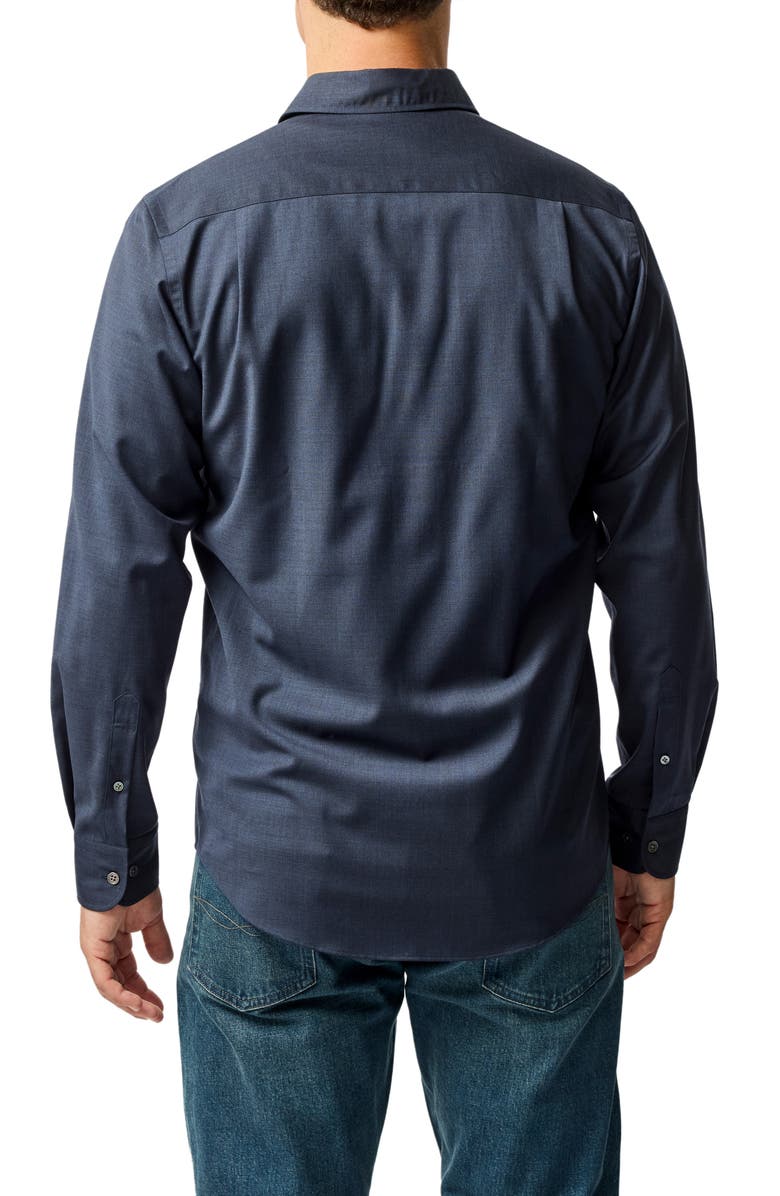 Rodd & Gunn Esk Valley Wool Mélange Button-Up Shirt, Alternate, color, Eclipse