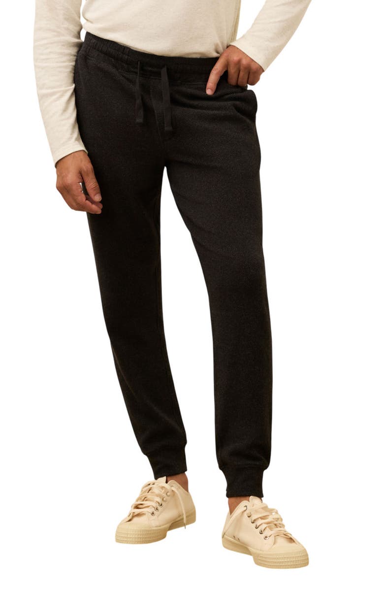 Faherty Legend Joggers, Main, color, Heathered Black Twill