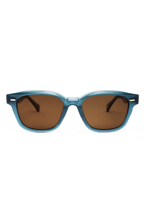 Carby 53mm Polarized Round Sunglasses