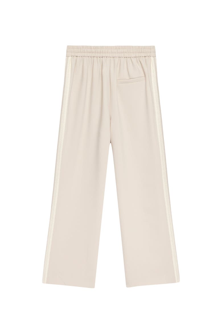 Crochet Side Stripe Wide Joggers, Alternate, color, Neutral