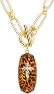 Jessica Simpson Chunky Toggle Necklace With Cross Pendant, 18"