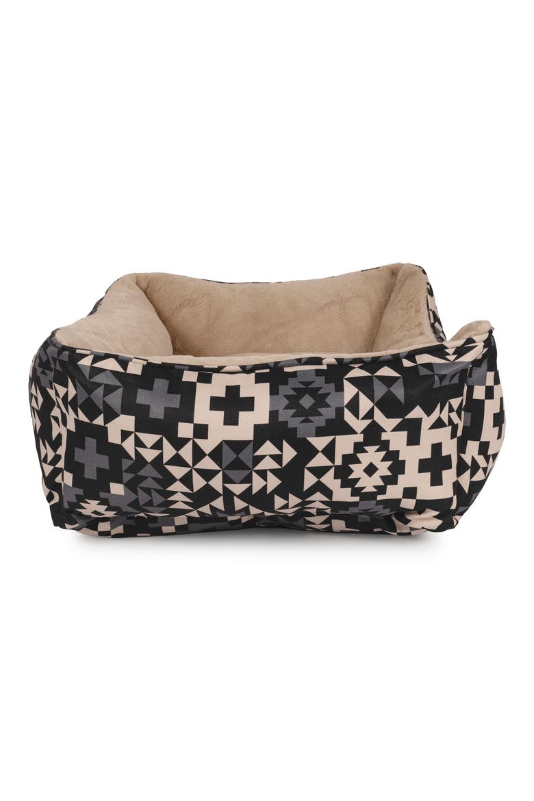 Faux Fur Kuddler Dog Bed, Alternate, color, BLUE RIDGE BLACK