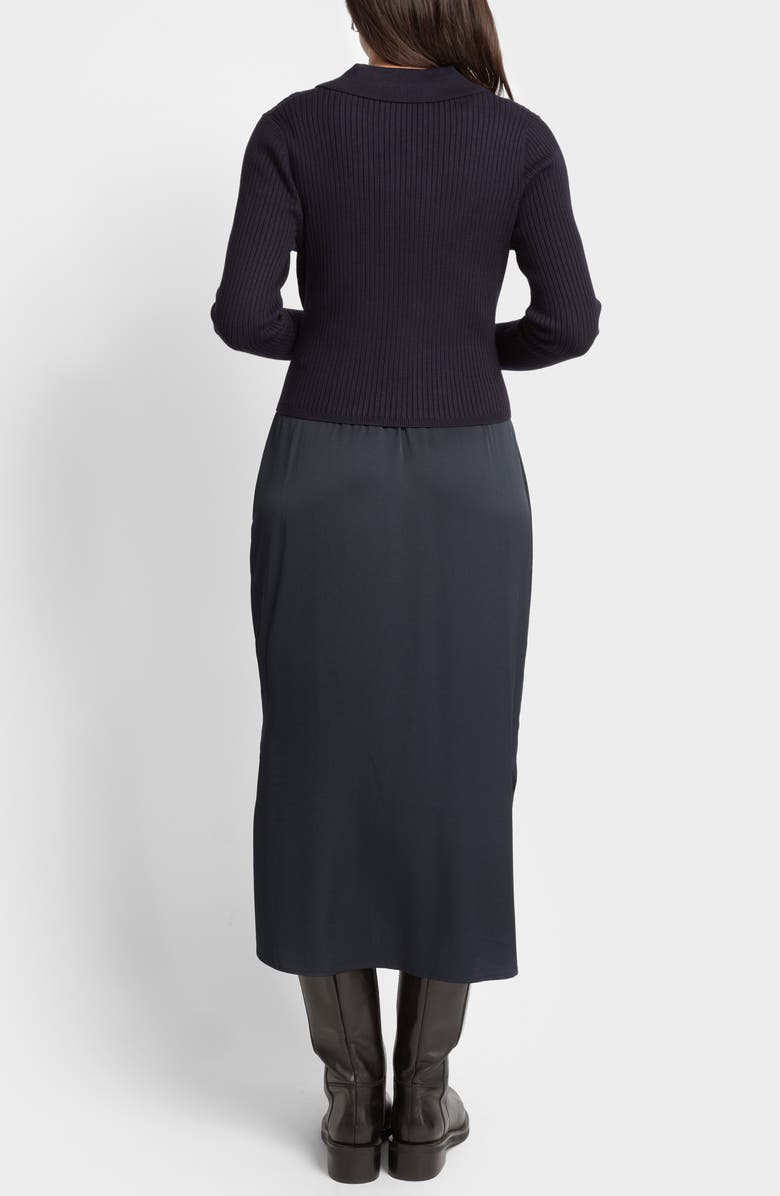 Seraphine Mixed Media Dress & Rib Cardigan Maternity/Nursing Set, Alternate, color, 