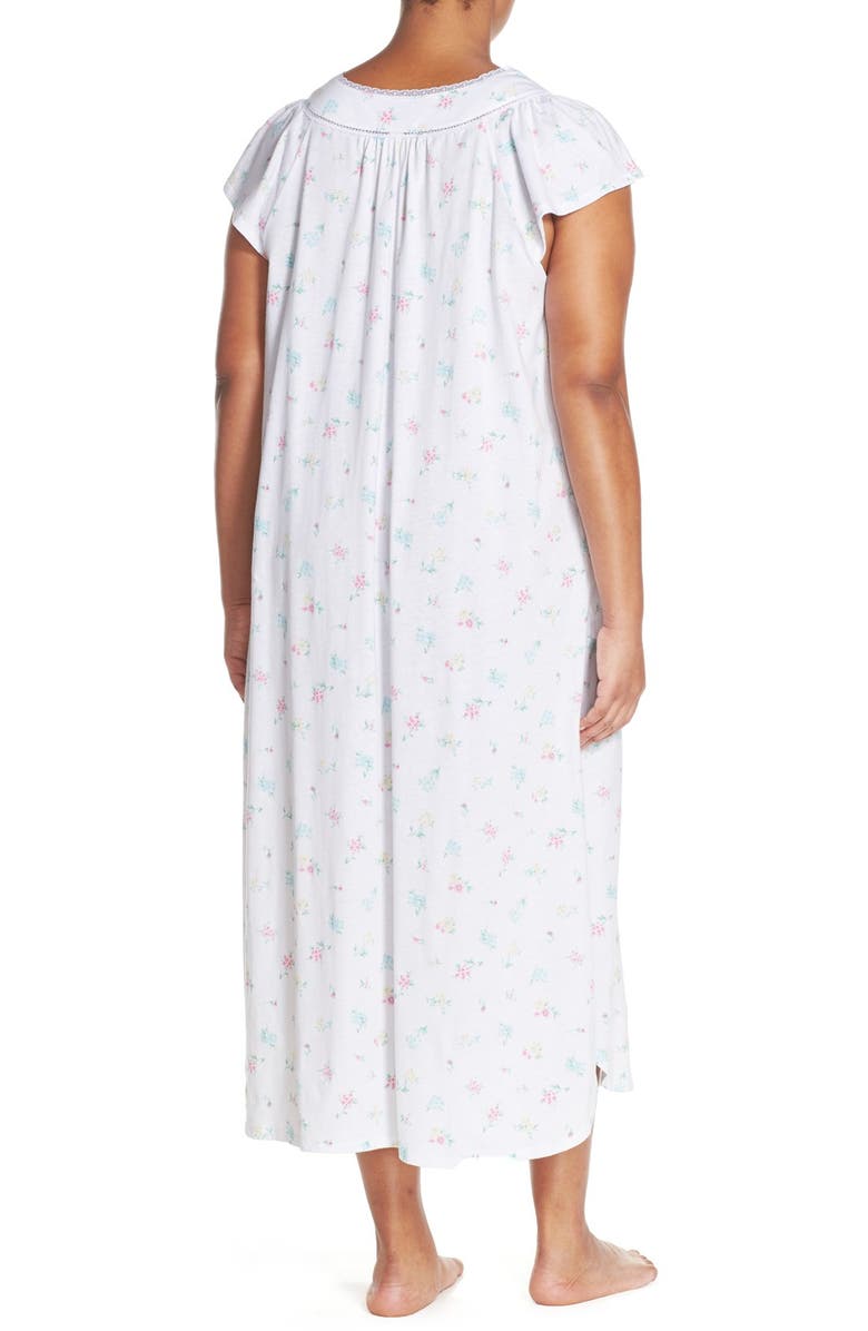 Carole Hochman Designs Floral Cotton Long Nightgown, Alternate, color, 