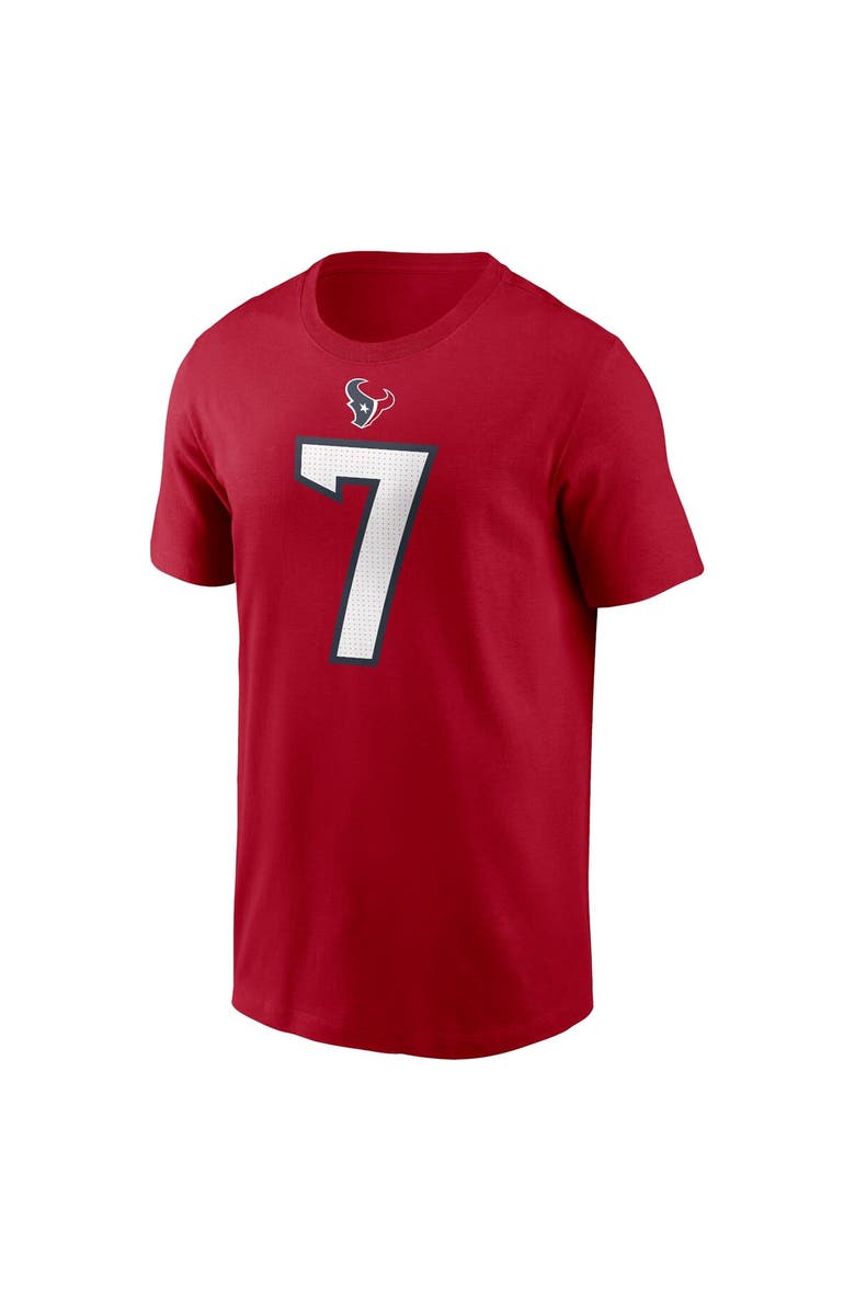 Nike Men's Nike C.J. Stroud Red Houston Texans Player Name & Number T-Shirt, Alternate, color, Red
