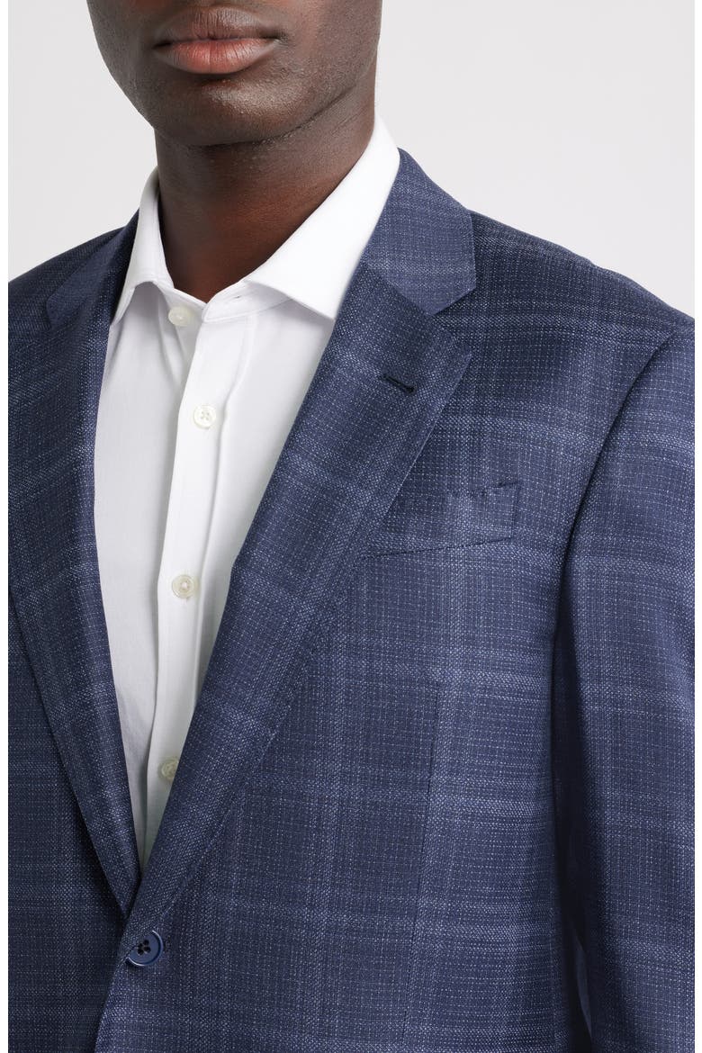 G-Line Blue Check Slub Sport Coat, Alternate, color, FANCY BLUE