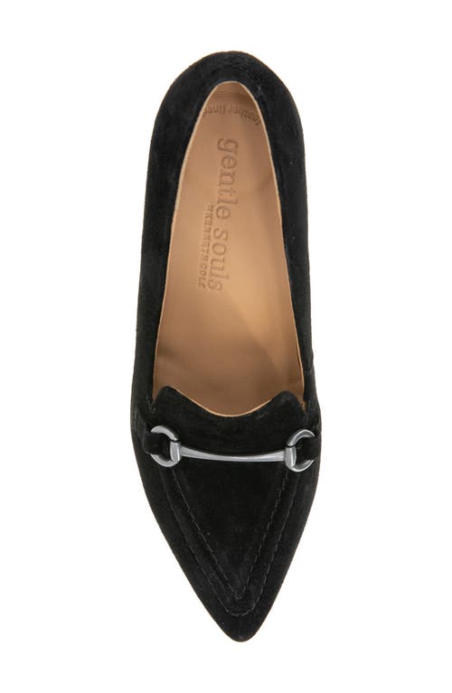 Gentle Souls Dionne Pointed Toe Bit Loafer Pump In Black