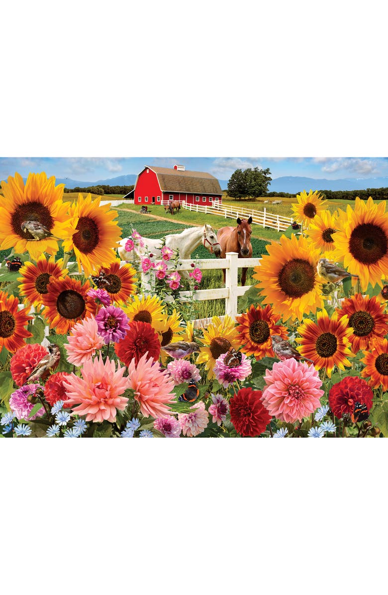 Cobble Hill Sunflower Farm 1000 Piece Puzzle, Alternate, color, Multicolored