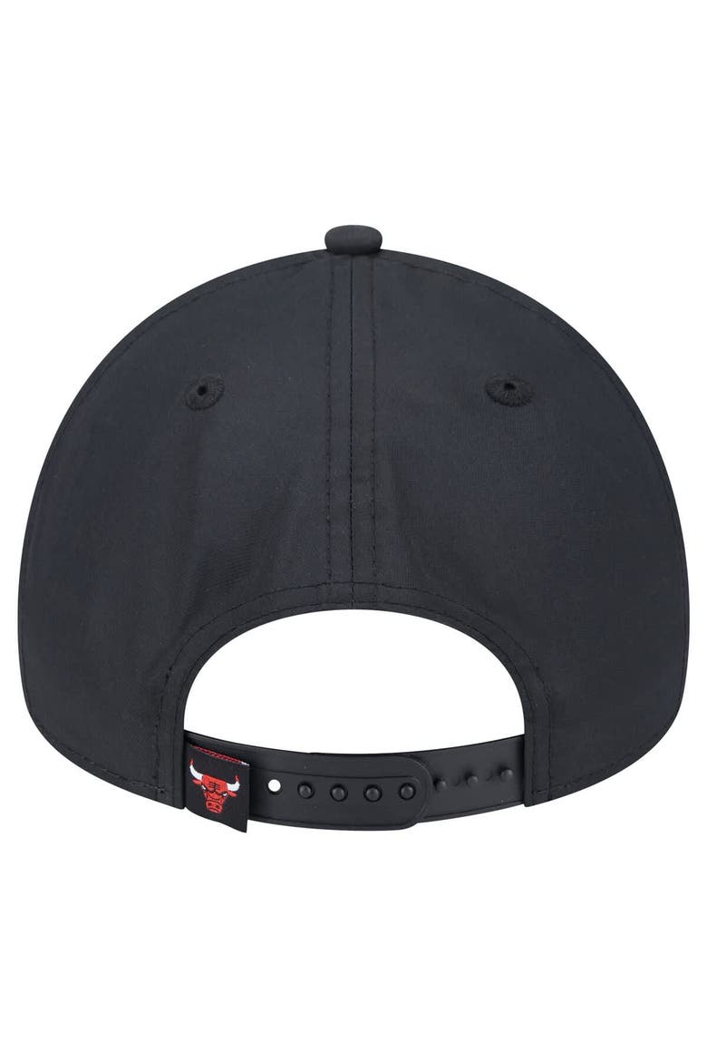 Men's New Era Black Chicago Bulls Throwback Gradient A-Frame 9FORTY Adjustable Hat, Alternate, color, Black
