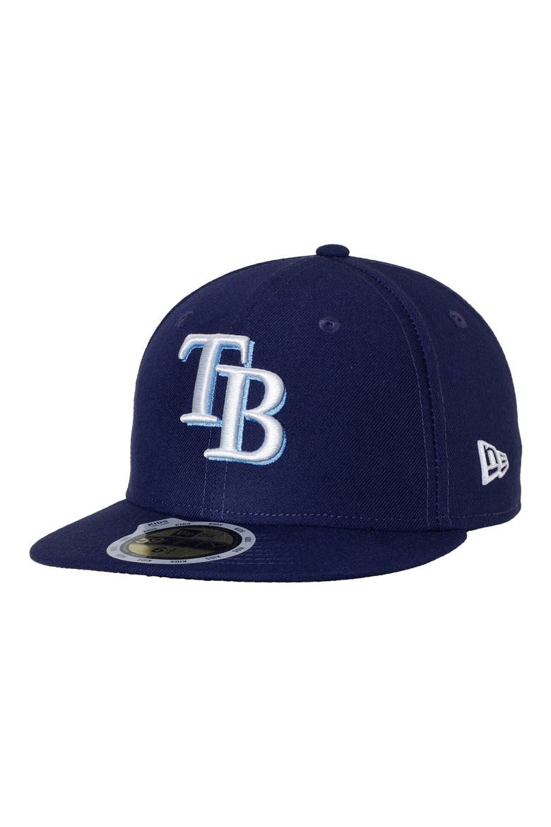 Youth New Era Navy Tampa Bay Rays Authentic Collection On-Field Game 59FIFTY Fitted Hat, Alternate, color, NAVY