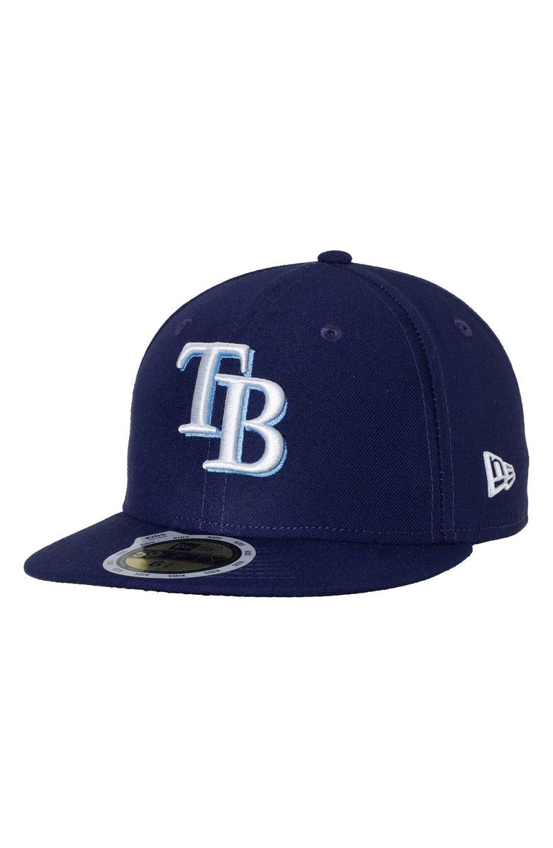New Era Youth New Era Navy Tampa Bay Rays Authentic Collection On-Field Game 59FIFTY Fitted Hat, Alternate, color, 
