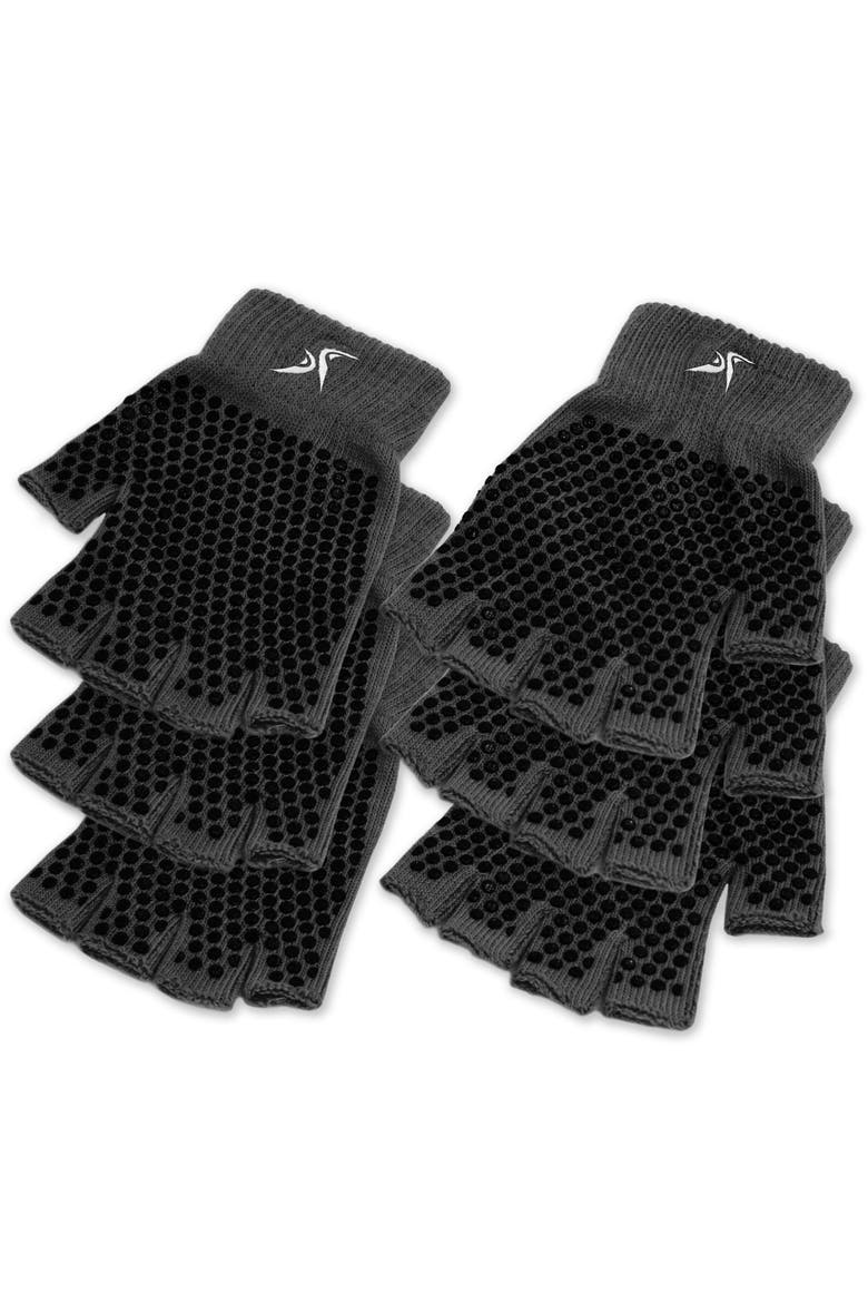 Grippy Yoga Gloves, Main, color, Black