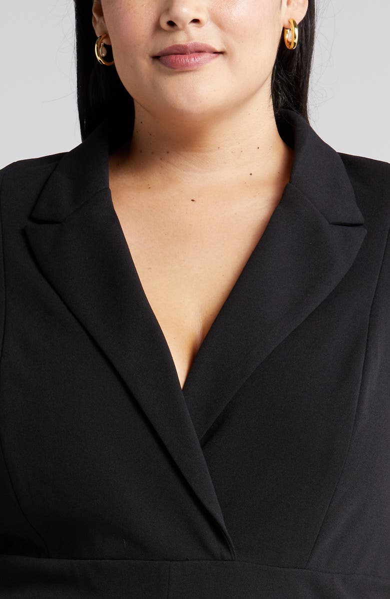 Maggy London Long Sleeve Tuxedo Dress, Alternate, color, 