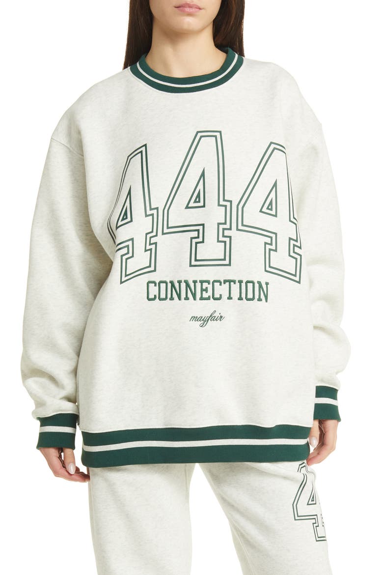 444 Fleece Crewneck Sweatshirt, Main, color, GREY