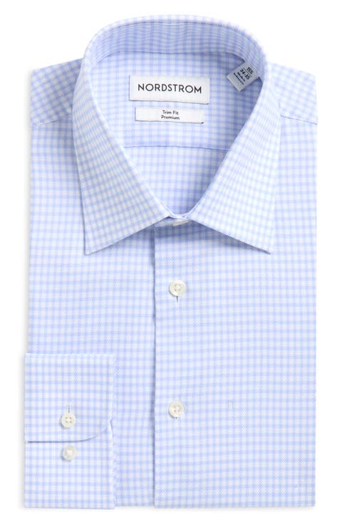 Trim Fit Check Dress Shirt