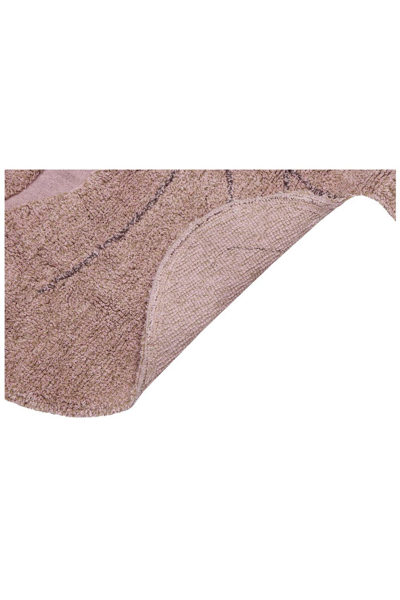 Monstera Leaf Washable Area Rug, Alternate, color, ROSE SOIL BROWN OLIVE