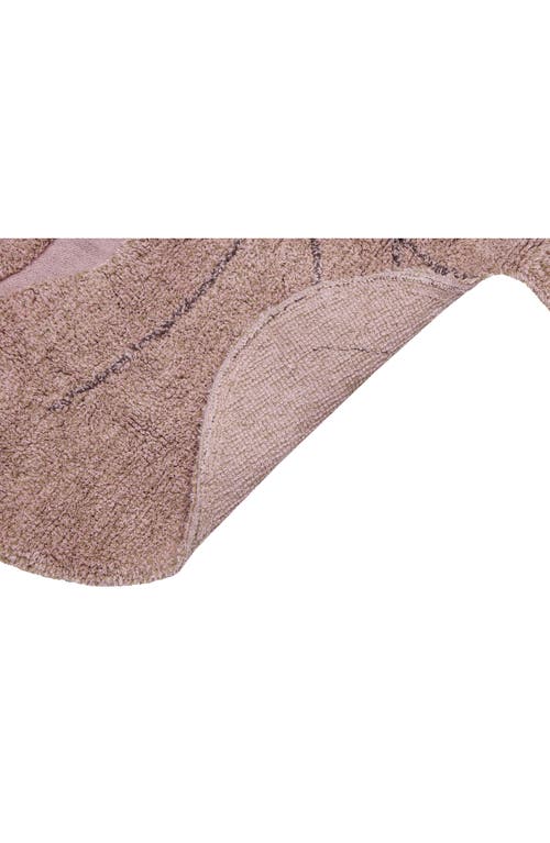 Lorena Canals Monstera Leaf Washable Area Rug In Brown