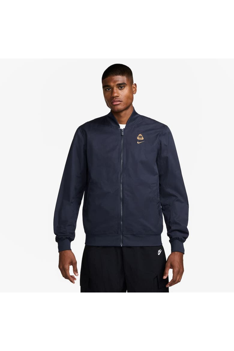 Men's Nike Navy Pumas UNAM Club Full-Zip Bomber Jacket, Main, color, Navy