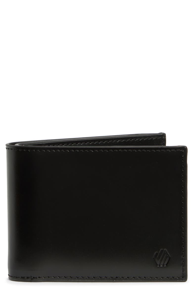 Johnston & Murphy Brushoff Leather Bifold Wallet, Main, color, Black