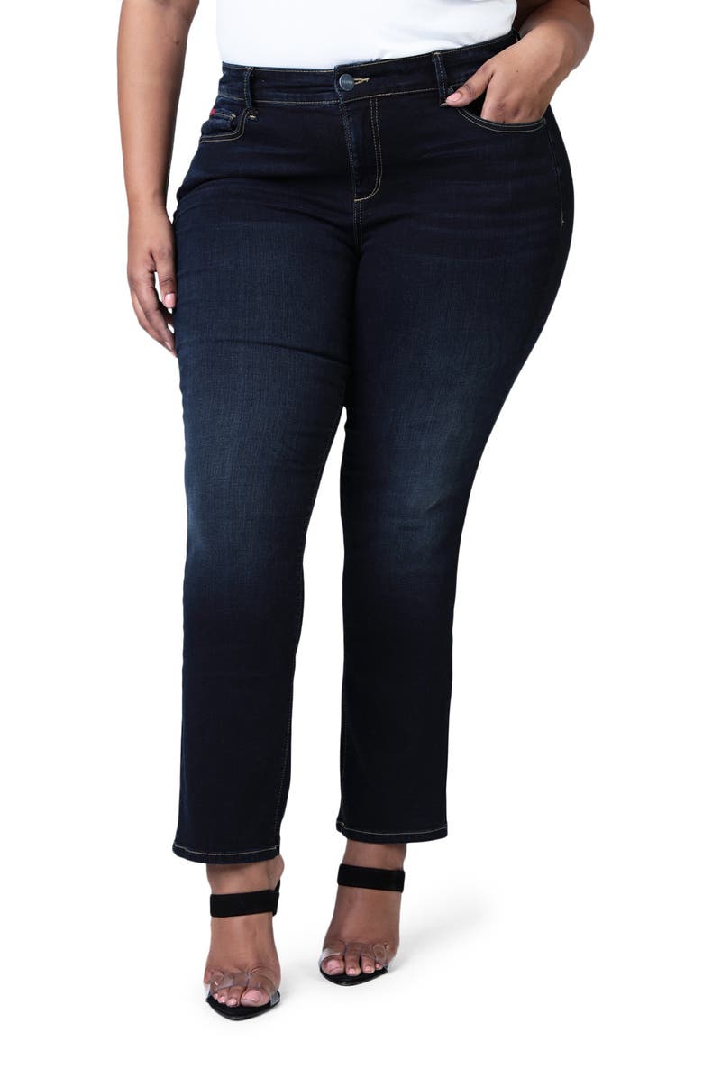 SLINK Jeans High Waist Straight Leg Jeans, Main, color, Athena